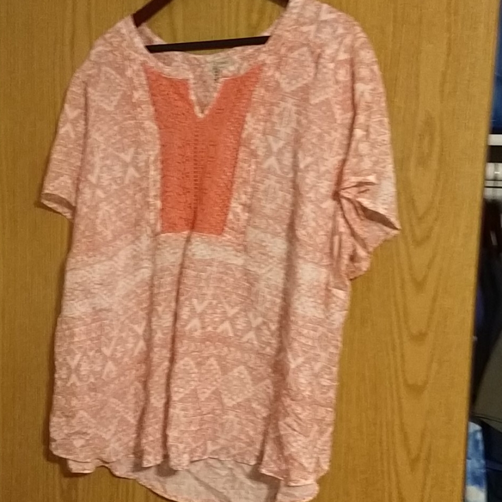 Pink and white vintage shirt